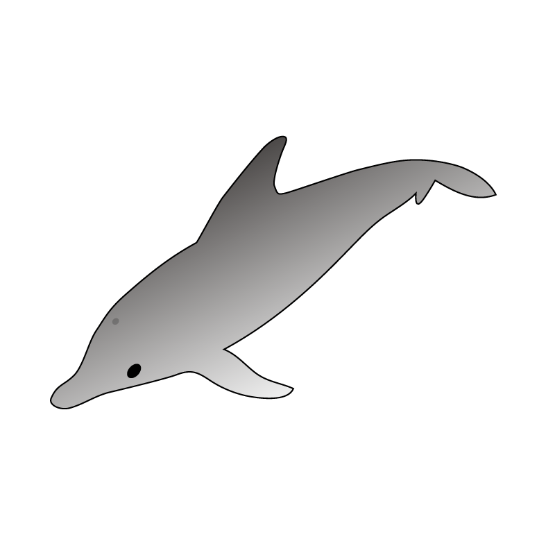 イルカのイラスト イラスト素材の素材ダス