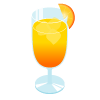 オレンジジュース、飲み物のイラスト